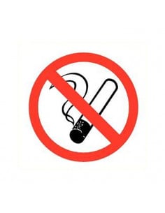Roken verboden harde plaat rond 20cm - www.ehbo-centrum.nl