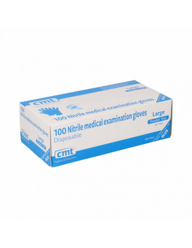 Nitril Handschoenen Poedervrij Blauw 100 stuks