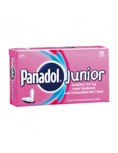 Panadol Junior 125 mg 10 zetpillen