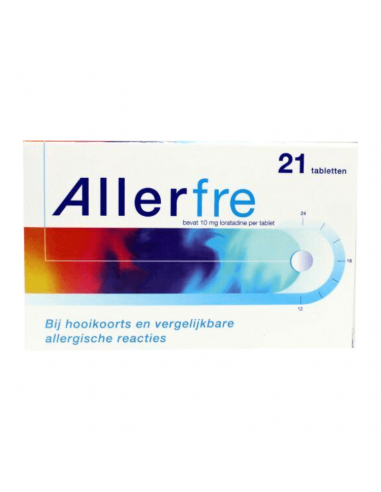 Allerfre loratadine 10mg 21 tabletten