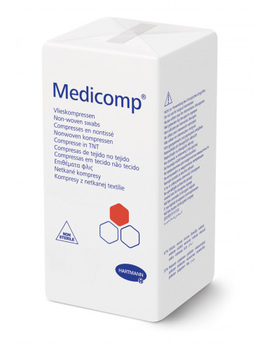 Medicomp gaasjes non woven 5 x 5 cm 4 laags 100 stuks