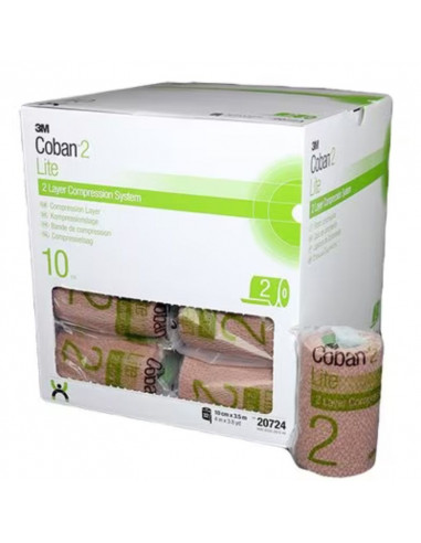 3M Coban 2 Lite Comfort compressiezwachtel 10 cm x 3,5 m