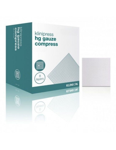 Klinion HG steriel gaaskompres 8-laags 10 x 10 cm 100 stuks