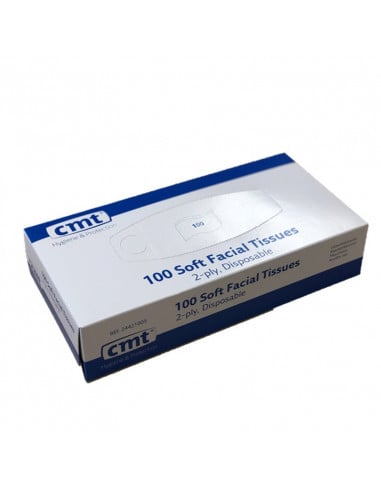 CMT Zakdoeken/Facial Tissues 2-laags, wit 100 St.