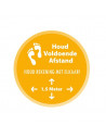 Vloersticker "houd afstand" Ø300mm