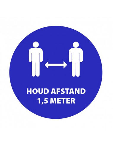 Houd 1,5m afstand vinyl Ø200mm