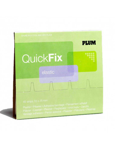 Plum Quickfix navulling elastische pleisters 25 x 72mm 45 stuks