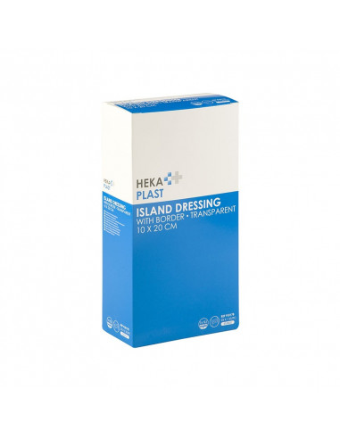 HEKA plast border transparant 10 x 20 cm steriel 25St.