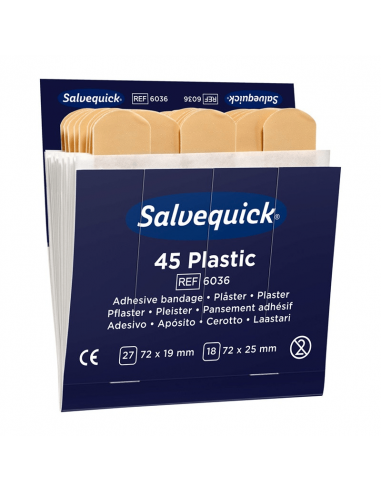 Salvequick 6036 navulling plastic pleisters 45 stuks