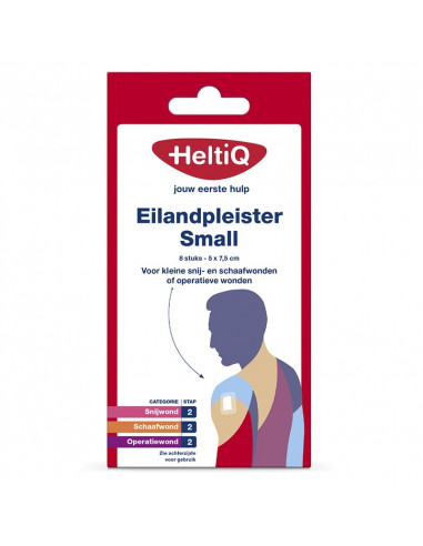 HeltiQ Eilandpleister Small 7,5 x 5 cm 8st.