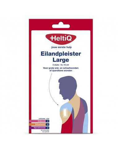 HeltiQ Eilandpleister Large 8 x 15 cm 5st.