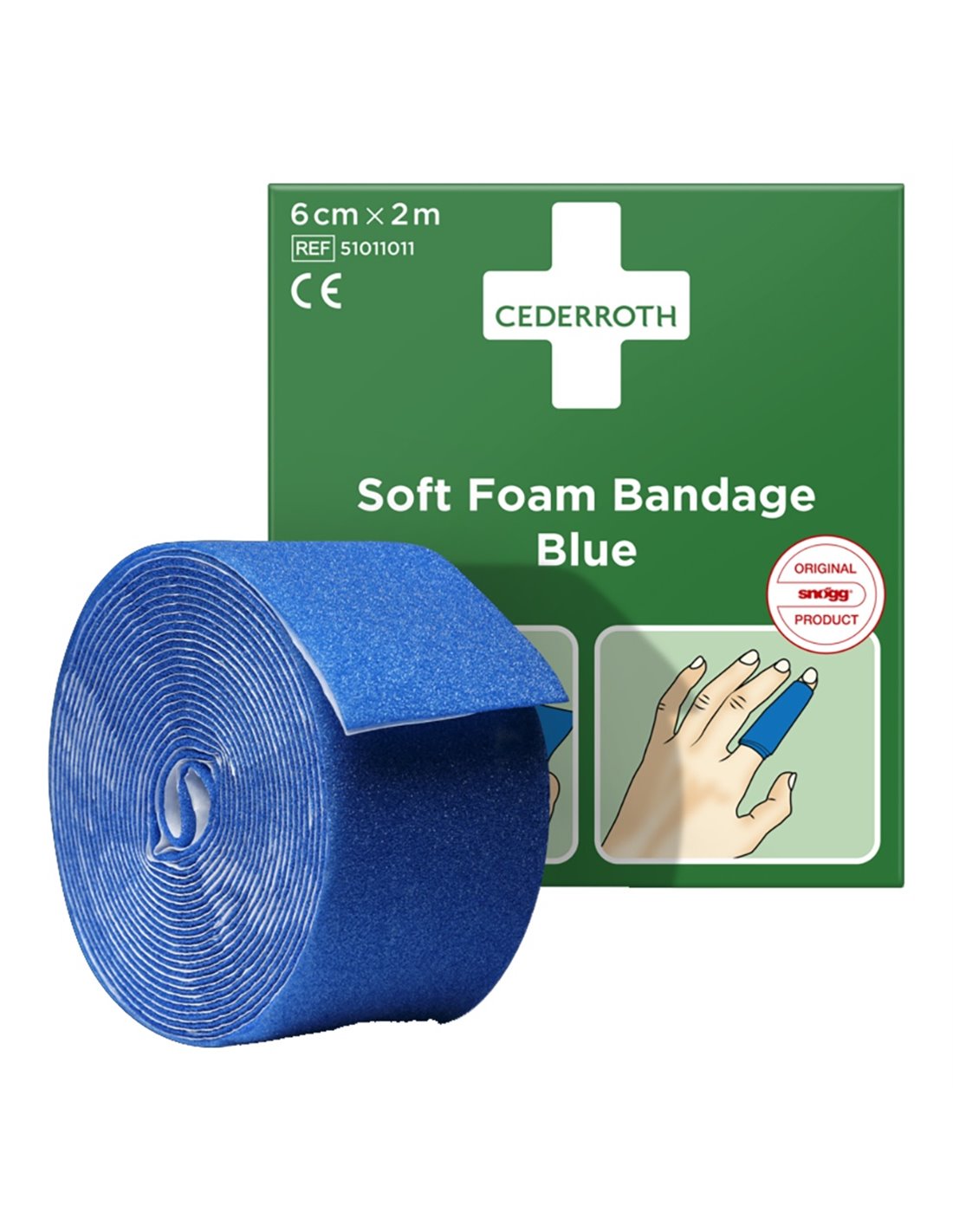 verhoging Seminarie fusie Snogg Cederroth Soft Foam 6 cm x 2m rol Blauw | Snel en Voordelig bestellen  bij EHBO-Centrum.nl | Snelle Verzending | 14 dagen bedenktijd