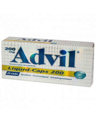 Advil liquid caps 200mg 20 tab